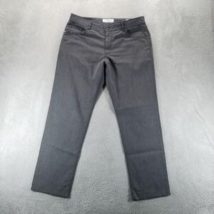 Brax Pants Mens 35x34 Gray Cooper Fancy Regular Fit Stretch Chino Casual